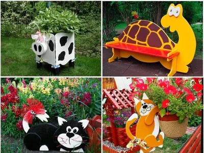 Фигурки из фанеры 🍀 для сада своими руками - шаблоны, фото