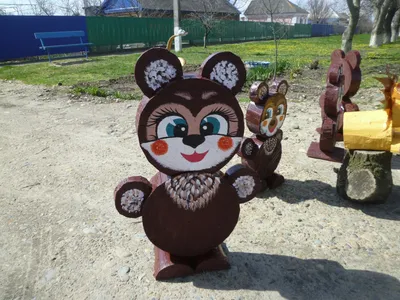 Поделки из для дачи из дерева + фото