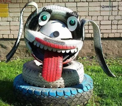 Поделки из шин для сада своими руками. Обсуждение на LiveInternet -  Российский Сервис Онлайн-Дневников