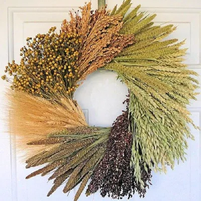 Картинки по запросу поделки из колосьев пшеницы мастер класс | Dried flower  wreaths, Dried wreath, Dried floral wreaths
