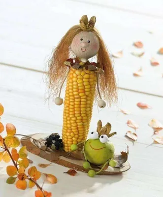 Идеи: Поделка из кукурузы на тему осень - фото