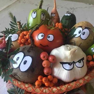 Интересные поделки из фруктов и овощей для детей - YouTube