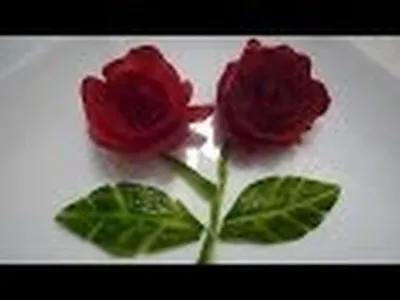 Украшения из моркови и свеклы: розы | Рецептики