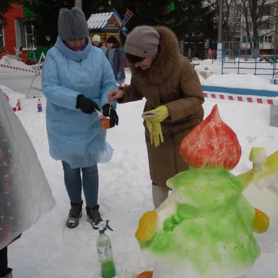 Делаем фигуры из снега своими руками