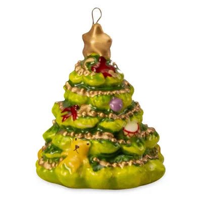 Фарфоровая Рождественская елка с подсветкой, креативные настольные  украшения, ручная роспись, керамические огни, Рождественская елка для  украшения дома | AliExpress