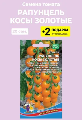 Томат РАПУНЦЕЛЬ КОСЫ ЗОЛОТЫЕ. Томат. Семена овощей. Интернет-магазин  Уральский дачник — Плоды как золотые шарики! Нежные, очень ароматные,  сладкие, бархатистые с фруктовым послевкусием!