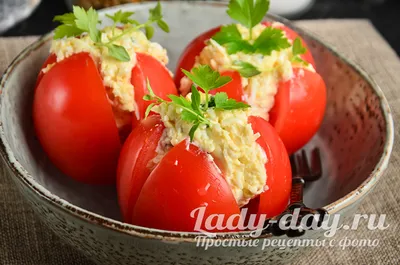 Помидоры с сыром и чесноком | Вкусные советы | Дзен