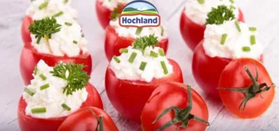 Помидоры с сыром и чесноком - Рецепты - Hochland