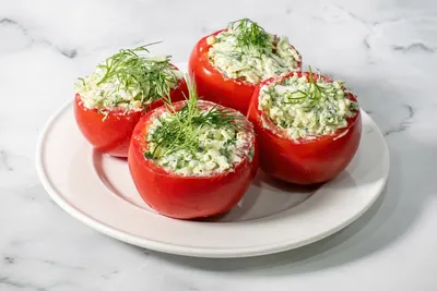 Помидоры, фаршированные сыром, с чесноком | Вкусняшка! Рецепты на каждый  день! | Дзен