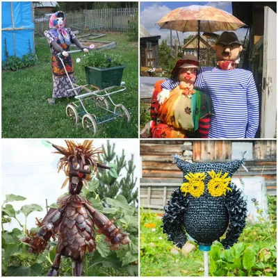 Огородное пугало своими руками: фото идеи дизайна