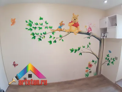 Рисунки на стенах в детском саду фото фото