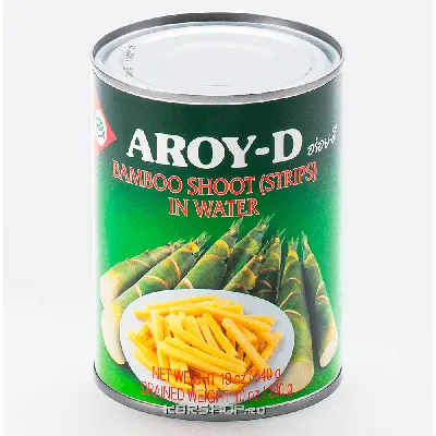 Ростки бамбука (соломка) AROY-D Bamboo Shoot (Strips) in Water 540 г —  купить в Москве по цене 280 руб. с доставкой — интернет-магазин Korshop.ru
