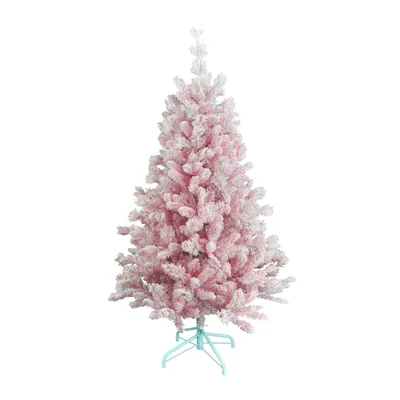 Розовая елка Teddy Pink Flocked купить в Минске, цена на розовую елку