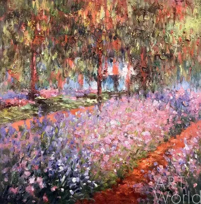 Копия картины Клода Моне \"Сад художника в Живерни \", художник С. Камский  60x60 CM220811 купить в Москве