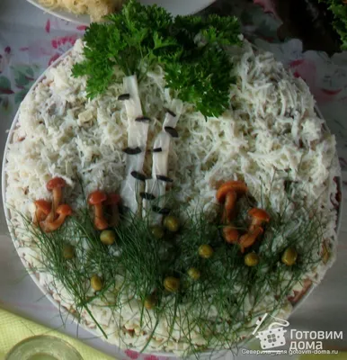 Салат \"Березка\" - пошаговый рецепт с фото на Готовим дома
