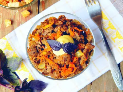 Салат с говяжьей печенью морковью и луком рецепт с фото пошагово - 1000.menu