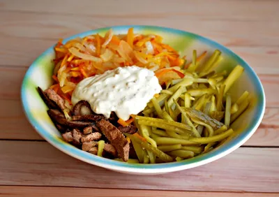 Салат с печенью огурцами и морковью рецепт с фото пошагово - 1000.menu
