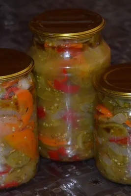 Салат из зеленых помидоров на зиму рецепт – Русская кухня: Закуски. «Еда»