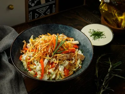 Салат с бужениной и картофелем пай из ресторана Пхали-Хинкали – фото, вес,  цена