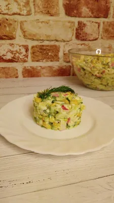 Салат с крабовыми палочками и кукурузой - рецепт автора Юлия Фрол