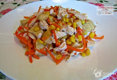 Салат с курицей и овощами.😋 - рецепт автора _mir_zakusok_