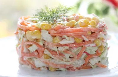 Салат с копченой курицей и корейской морковью - пошаговый рецепт с фото на  Повар.ру