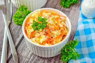 Салат из корейской морковки и курицы - рецепт с фотографиями - Patee.  Рецепты