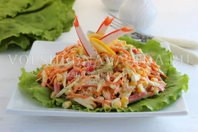 Вкусный салат с корейской морковью, курицей и грибами — Кулинарные рецепты  любящей жены