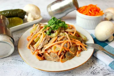 Салат с корейской морковкой - пошаговый рецепт с фото на Повар.ру