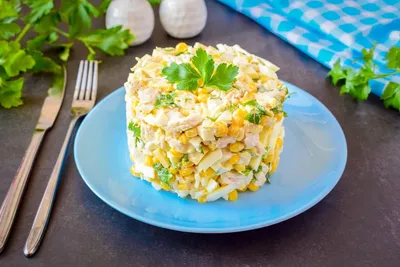 Рецепт салата из кукурузы и щавеля | Меню недели