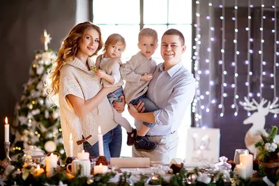 Новогодняя фотосессия с двумя непоседами. Tatyana Nadezhdina Family  photographer