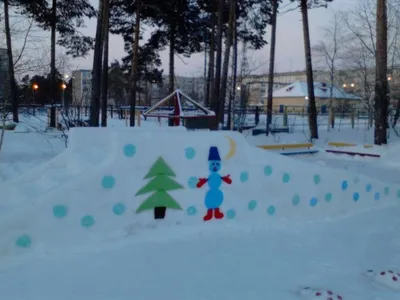 Снежные фигуры, постройки из снега. Оформление зимних участков, страница  23. Воспитателям детских садов, школьным учителям и педагогам - Маам.ру