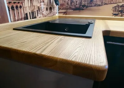 Столешница из ясеня живой край 140х70 см (ID#1925470701), цена: 6949 ₴,  купить на Prom.ua