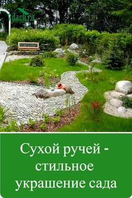 Сухой ручей – идиллия в саду