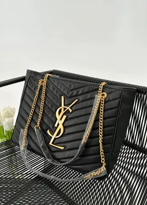 Большая стеганная сумка с логотипом Yves Saint Laurent Big Black Bag Vakko  шоппер однотонная чёрная кэжуал ‣ Купить в интернет-магазине Каста ‣ Киев,  Одесса, Харьков ‣ Доставка по всей Украине! (#257892805)
