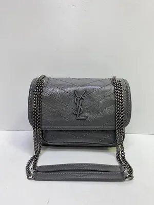 Сумка женская Saint Laurent Niki Mini 21/14/8 серая премиум люкc - купить в  Москве с доставкой по РФ