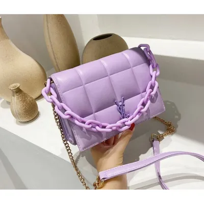 Сумка Yves Saint Laurent фиолетовая, - купить за 21600 ₽ | SFS