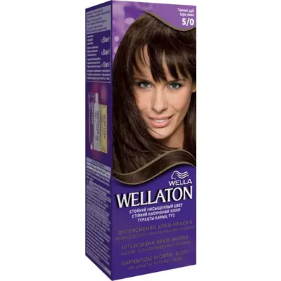 Стойкая крем-краска для волос Wellaton, оттенок 5/0 (темный дуб), 110 мл  купить в Киеве, Украине | MAUDAU: цена, отзывы, характеристики