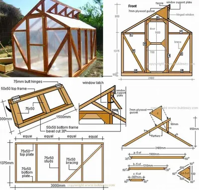 Чертежи теплицы из дерева | Projetos de estufa, Canteiros de horta, Estufas