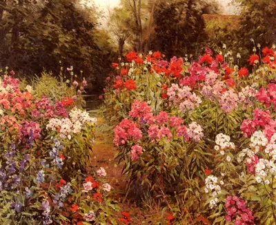Картина Цветочный сад. Размеры: 40x60, Год: 2022, Цена: 30000 рублей  Художник Островская Елизавета