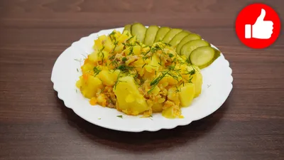 Картошка с тушенкой в кастрюле тушеная рецепт фото пошагово и видео -  1000.menu