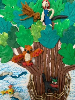 У лукоморья дуб зелёный.... сказки А.С.Пушкина» картина Шевчука Василия  маслом на холсте — купить на ArtNow.ru