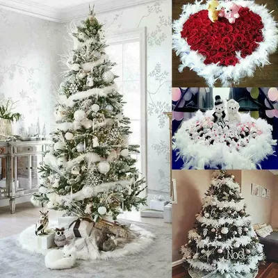 Лента боа из натурального пера, Рождественская лента, украшение для елки,  белая, для творчества, свадебные принадлежности, аксессуары для девушек, 2  м | AliExpress