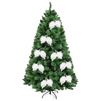 Купить Белая вечеринка, украшение для дома, винтажный декор для  рождественской елки, подвесной орнамент, крылья ангела, перо, крыло | Joom
