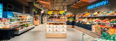 Дизайн магазина овощей и фруктов и правила территории продуктов