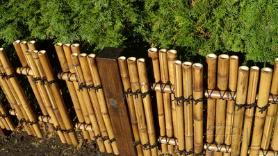 Декоративный забор из бамбука 52см 13х26х13 см