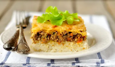 Мясная запеканка под «крышкой» из рубленого теста – пошаговый рецепт с фото  на сайте Гастроном