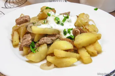 Картошка жареная с грибами и луком рецепт фото пошагово и видео - 1000.menu