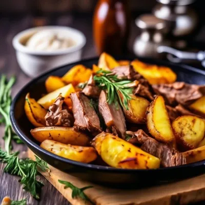 Жареная картошка с папоротником и мясом: ваши мужчины будут просить  добавки! - EAOMedia.ru