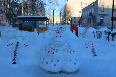 На участке поделки из снега - фото и картинки: 63 штук